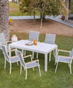 Alternative view of Janice 1 + 6-Seater Dining Set-Grey-With 2-Year Warranty