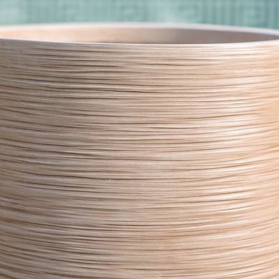 Fiber Clay Pot with Rattan Design-Beige-48x48x75 CM - Image 4