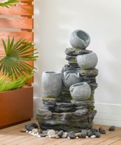 Alternative view of Regal Fountain with LED-43x46x75 cm