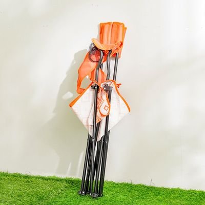 Folding Picnic Chair-Orange/White-54x54x92 cm