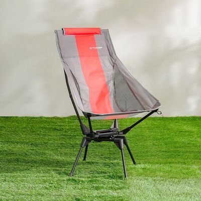 Camping Rotary Chair-Red/Grey-69.5x57x95 cm - Image 2