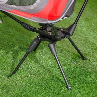 Camping Rotary Chair-Red/Grey-69.5x57x95 cm - Image 4