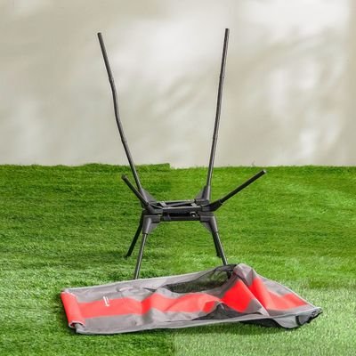 Camping Rotary Chair-Red/Grey-69.5x57x95 cm - Image 5