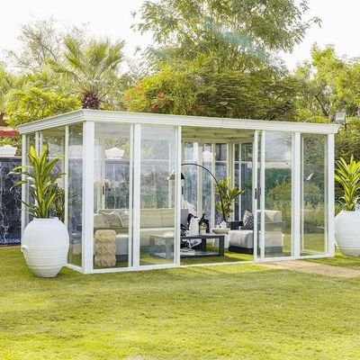 Eden House Gazebo with Light-White/Transparent-3.7x5.5x2.5 M-With 2-Year Warranty-By Ziantti - Image 4