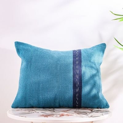 Woven Cushion-Blue-45x60 cm - Image 2