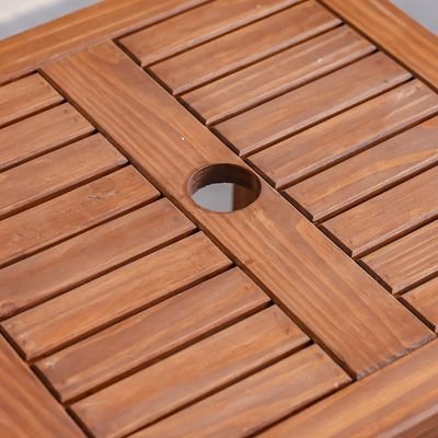 Coral 1 + 2-Seater Wooden Balcony Set-Brown-With 1-Year Warranty