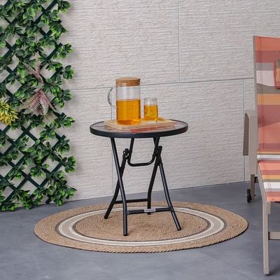 Flora Side Table-Blush Tropics