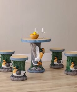 Alternative view of Cement 1 + 4-Seater Swan Dining Set - Multi-color - With 1-Year Warranty