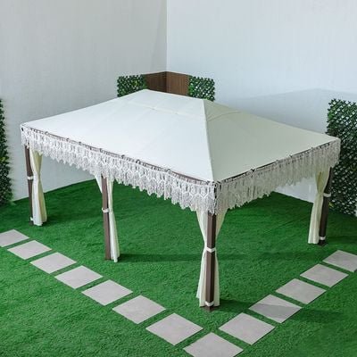 Julia Gazebo-Brown/White-3.5x5 M-With 1-Year Warranty - Image 2