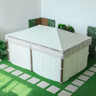 Julia Gazebo-Brown/White-3.5x5 M-With 1-Year Warranty - Image 4