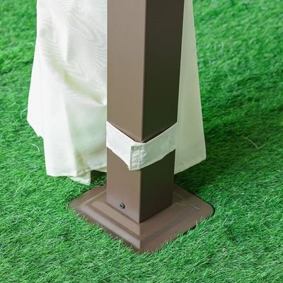 Julia Gazebo-Brown/White-3.5x5 M-With 1-Year Warranty - Image 5