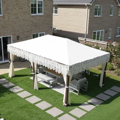 Julia Gazebo-Brown/White-3.5x5 M-With 1-Year Warranty - Image 3