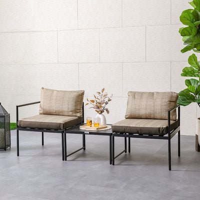 Owen 1 + 2-seater Balcony Set - Beige - With 1-Year Warranty - Image 2