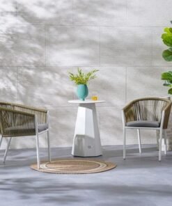 Cairo 1 + 2-Seater Balcony Set-White/Yellow-With 1-Year Warranty - Image 3