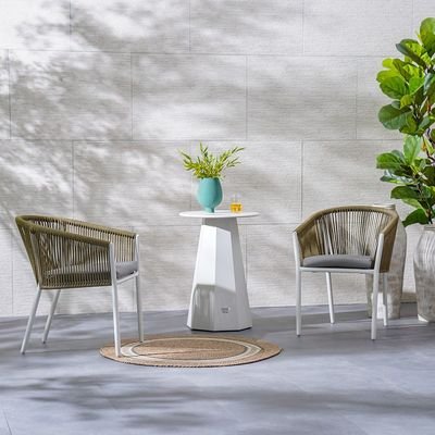 Cairo 1 + 2-Seater Balcony Set-White/Yellow-With 1-Year Warranty - Image 3