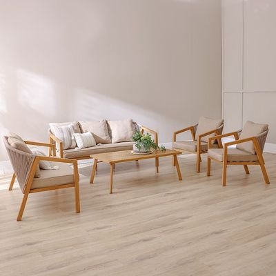 Snowe 7-Seater Sofa Set with Coffee Table-Beige-With 1-Year Warranty - Image 3