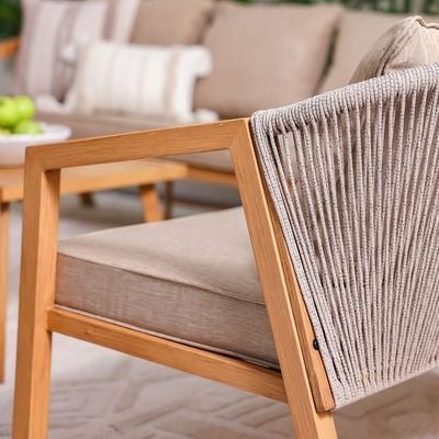 Snowe 7-Seater Sofa Set with Coffee Table-Beige-With 1-Year Warranty