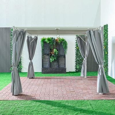 Amna Metal Pergola-White/Grey-With 1-Year Warranty - Image 2