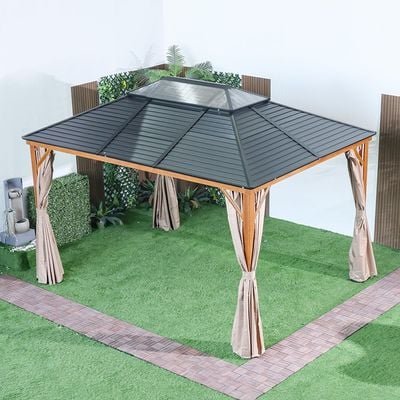 Jasmy Gazebo-Brown/Black-3x4 M-With 2-Year Warranty - Image 2