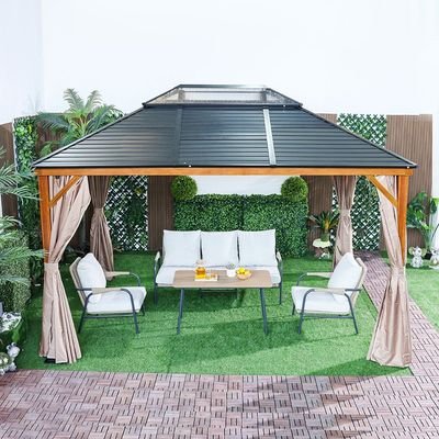 Jasmy Gazebo-Brown/Black-3x4 M-With 2-Year Warranty - Image 3