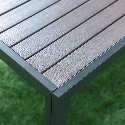 Titan Metal Gazebo with Seating-Grey/Brown-3x3 M-With 2-Year Warranty