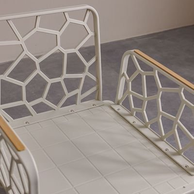 Ruby Plastic Chair-Beige-With 1-Year Warranty