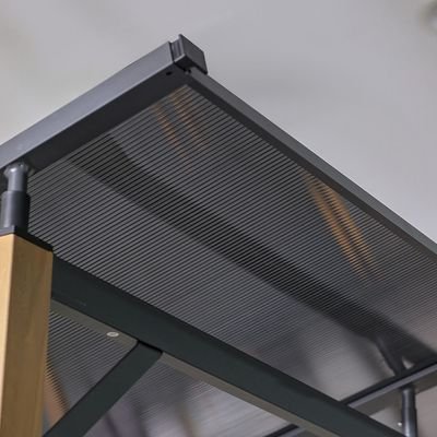 Sara BBQ Grill Shade-Dark Grey/Wooden-With 1-Year Warranty - Image 5