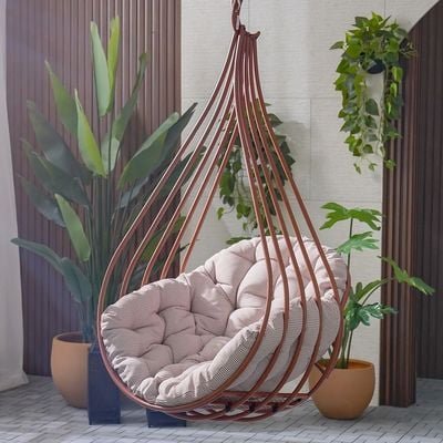 Valance Hanging Chair-Terracotta-With 1-Year Warranty - Image 2