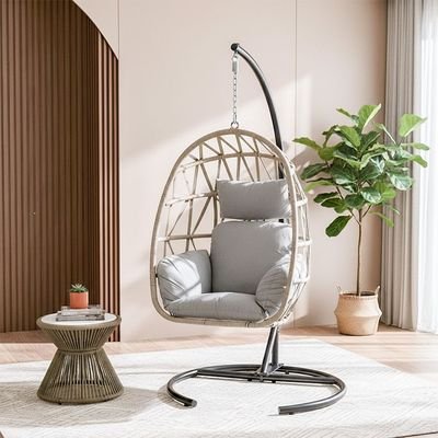 Lisbon Swing Chair-Grey-With 1-Year Warranty - Image 3
