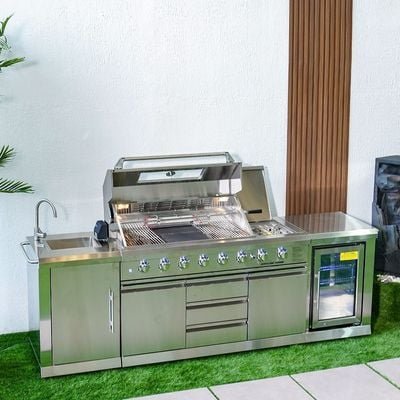 Deluxe BBQ Kitchen - Silver - With 1-Year Warranty - By Ziantti - Image 4