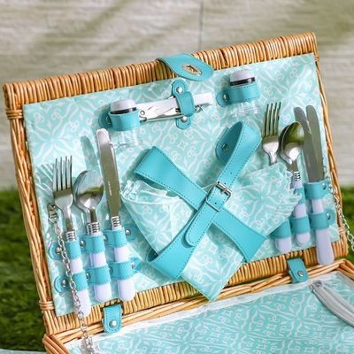 Picnic Basket Set-4 Pieces-Multi-color - Image 4