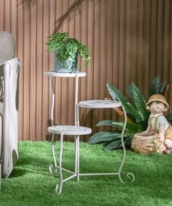 Triple Tiered Floral Planter - Image 3