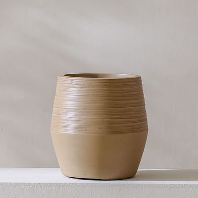 Fibre Clay Pot-Taupe-24x24x24 cm - Image 2