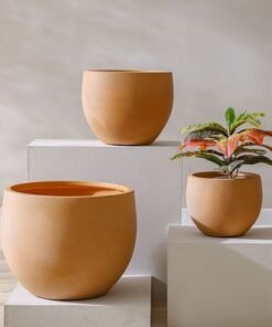 Fibre Clay Pot-Spiral-37x37x29 cm - Image 5