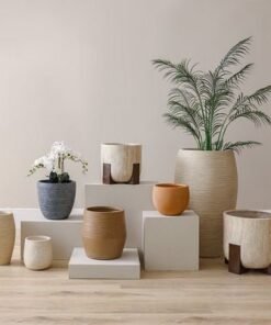 Fibre Clay Pot-Spiral-37x37x29 cm