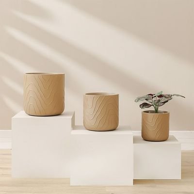 Fibre Clay Pots Abstract Design-36X36X36 Cm - Image 4