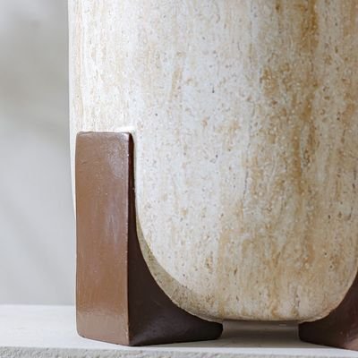 Fibre Clay Pot with Stand-44x44x41.5 cm - Image 3