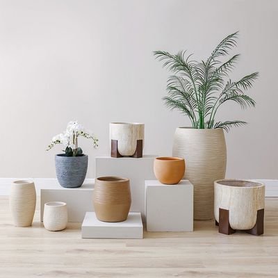 Fibre Clay Pot with Stand-44x44x41.5 cm