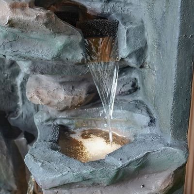 Canyon Falls Fountain-Multi-color-37.5x37.5x102.5 cm