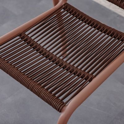 The Loom Outdoor Chair Without Arm-Brown/Red-With 1-Year Warranty - Image 4
