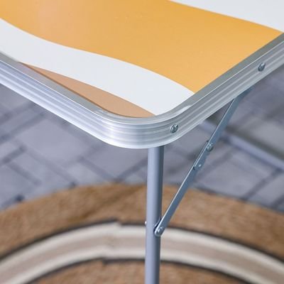 Picnic Folding Table 80X60X70Cm Marble Finish-Muted Desert Waves - Image 4