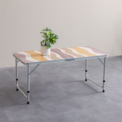 MDF Top Folding Table 120X60X70Cm-Muted Desert Waves - Image 2