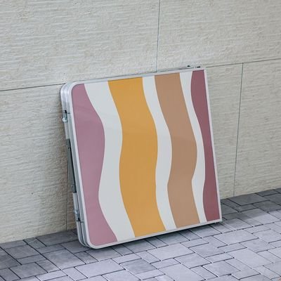 MDF Top Folding Table 120X60X70Cm-Muted Desert Waves