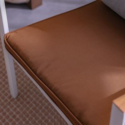 Square Seat Cushion With Zipper 58X58X5Cm- Solid Cocoa - Image 5