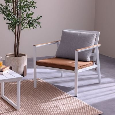 Square Seat Cushion With Zipper 58X58X5Cm- Solid Cocoa