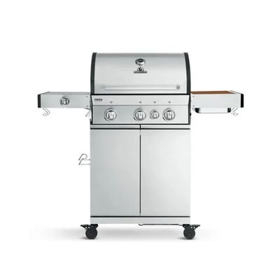 Burnhard Fred-3-Burner Gas Grill Deluxe Stainless Steel -Series 3 With Stainless Steel Grate - Image 2