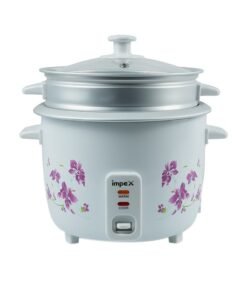 Impex Electric Rice Cooker, Drum Cooker, Automatic Cooking, Keep Warm, Safety Protection, Cool Touch Body, Carrying Handle, Measuring Cup, Spoon, Steamer 1.5 L 500 W RC 2802 Multicolour
