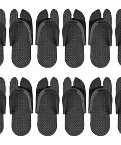 Chitra Artworks - Spa and Hotel Accessories, Guest House Kit Guest Room Free Size 5MM Sole Filp Flop Slipper - Black (Pack of