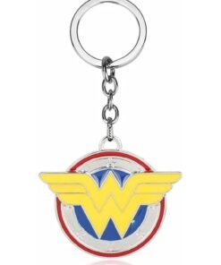 SOLDOUT Movie Jewelry Superhero Wonder Woman Keychain Trinket Metal Pendant Key Ring Car Bags Key Chain for Women (Yellow)