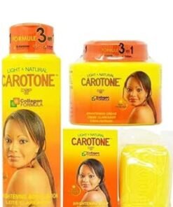 Carotone The Best Set of 3 Carotone Collagen Formula Brightening Cream 135ml Body Lotion 215 ml and Soap 190g